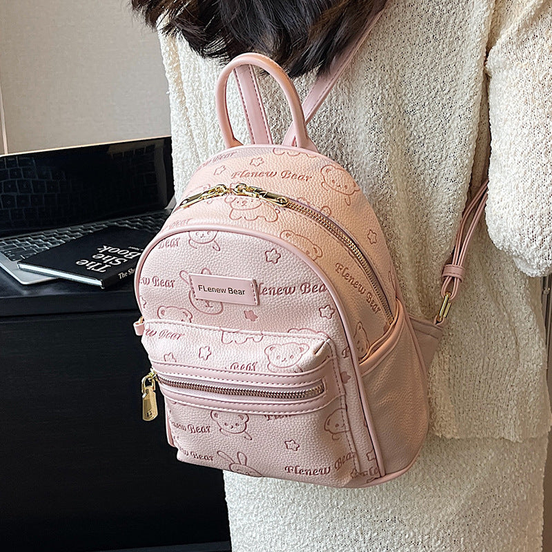 Graceful Cute Bear Printed Trendy Fashion Backpacks