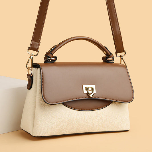 Women's Fashion Contrast Color Trendy Large Capacity Handbags