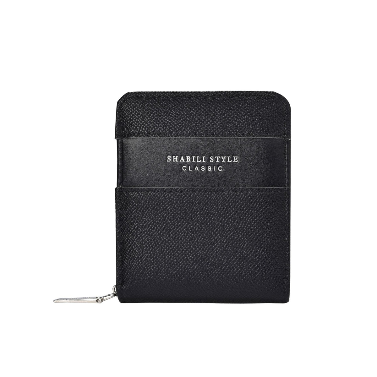 Men's Zipper Litchi Pattern Multiple Slots Retro Men's Wallet