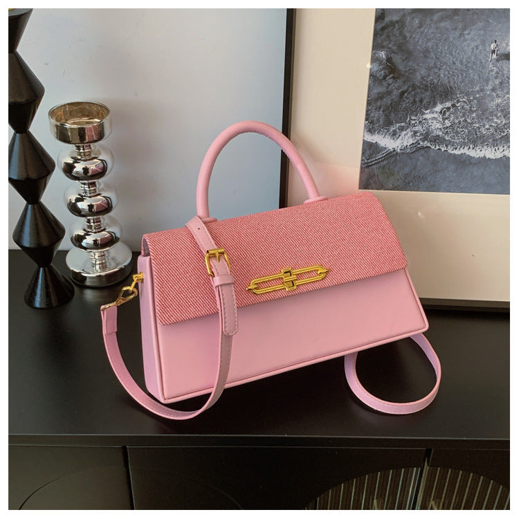 Women's Trendy Versatile Shaping Winter Contrast Color Women's Messenger Bag