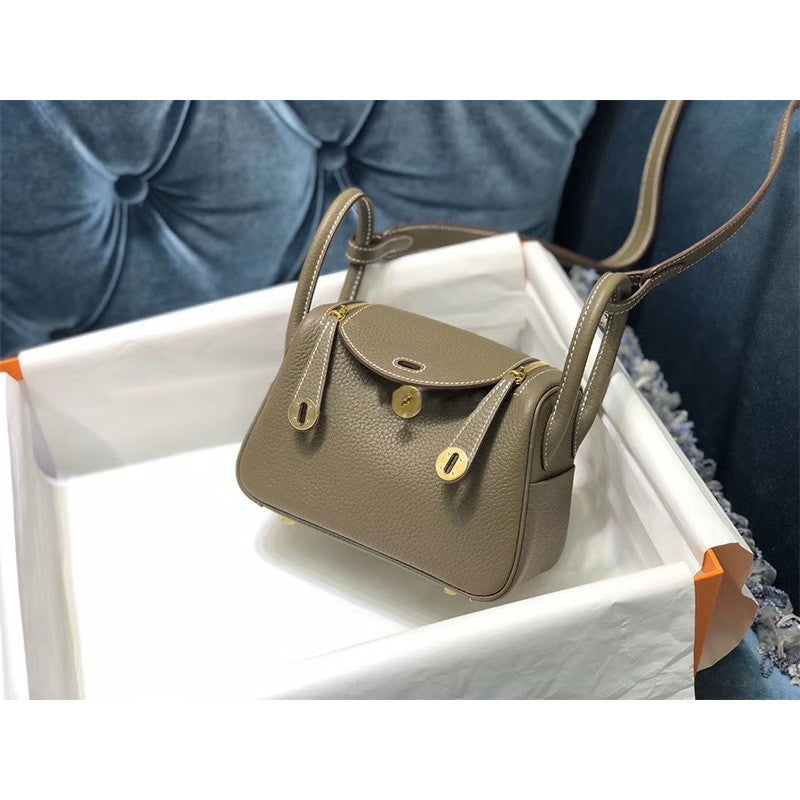 Women's Lindy Mini Doctor Cow Leather Portable Handbags