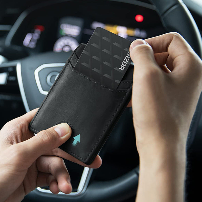 Thin Swiping Clip Large Capacity First Men's Wallets