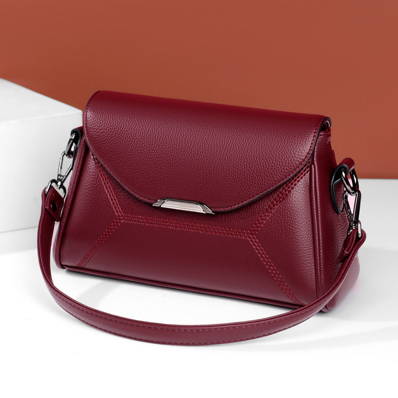 Women's Fashion Mom Underarm Soft Leather Simple Crossbody Bags