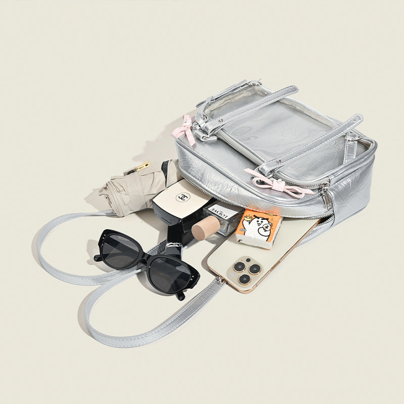 Two-dimensional Bowknot Cartoon Snack Cute Contrast Backpacks