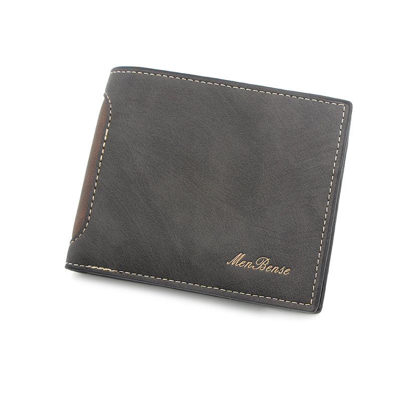 Men's Personalized Short Fashion Patchwork Multiple Slots Men's Wallet