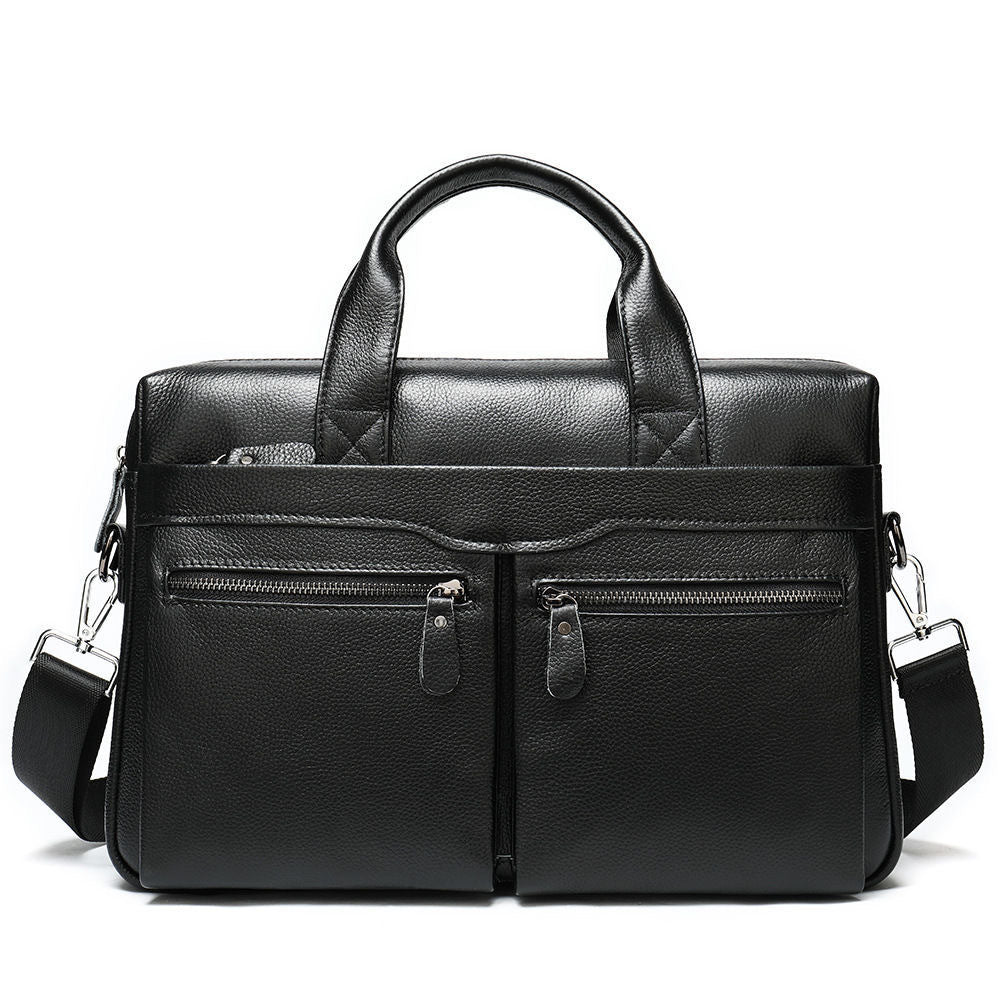 Men's Top Layer Cowhide Large Capacity Fashion Men's Briefcases