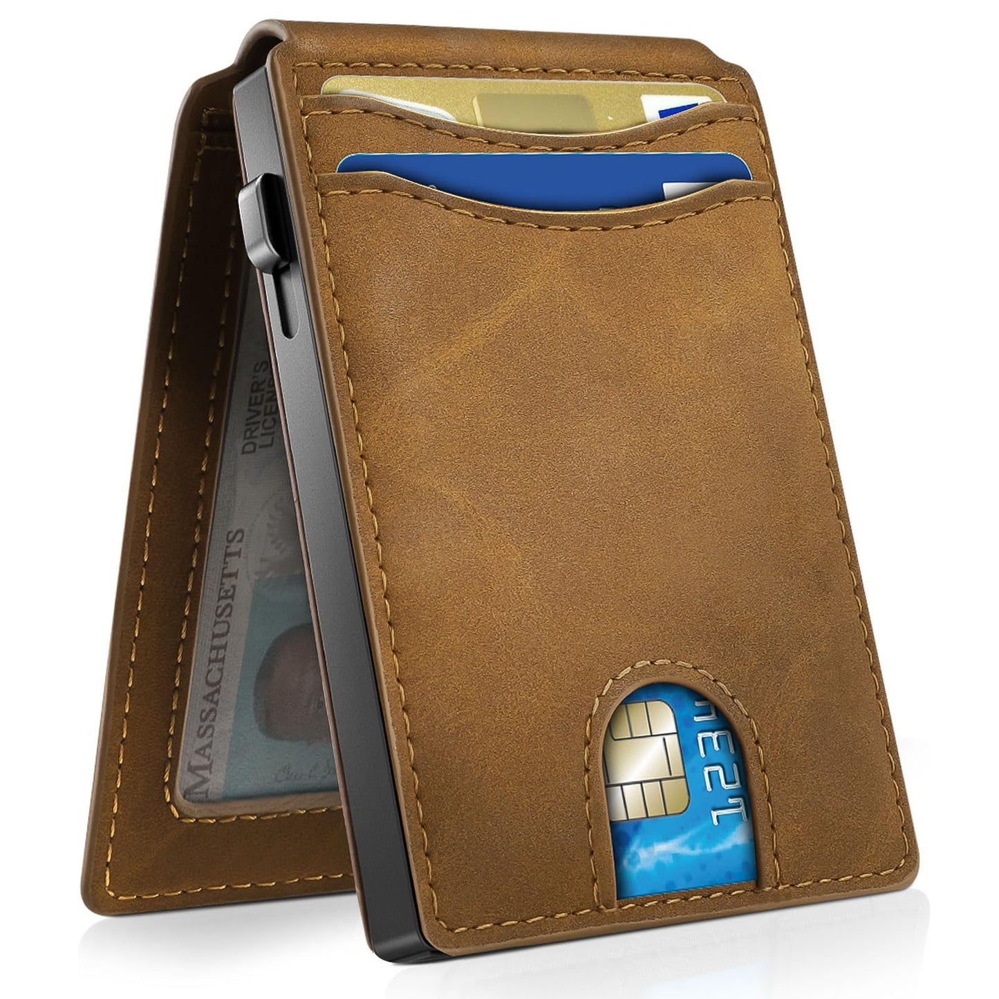 Men's Credit Magnetic Separation Flip Cassette Automatic Card Holder