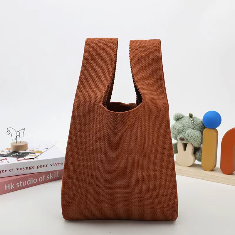 Candy Gift Simple Knitted Solid Color Handbags