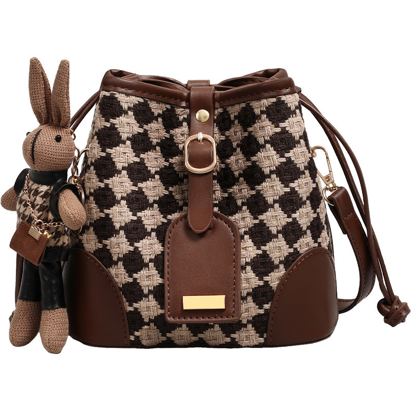 Women's Fashion High-grade Diamond Plaid Commuter Bags