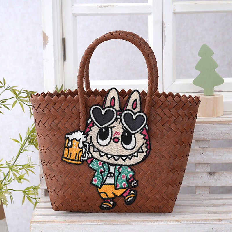 Women's Curtain Cloth Large Capacity Woven Gift Bags