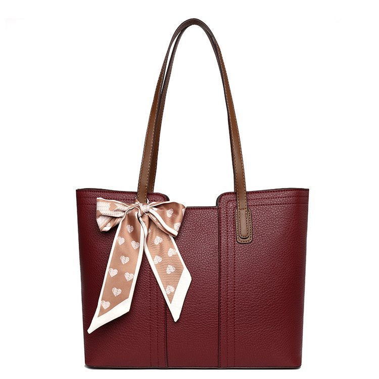 Women's High-grade Silk Scarf Large Capacity Commuting Shoulder Bags