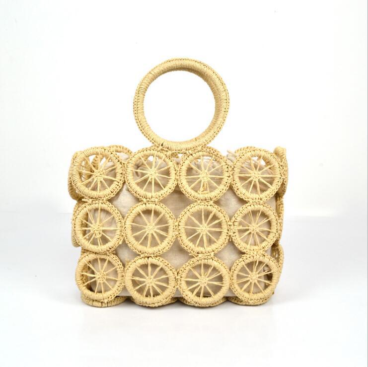 Seaside Vacation Straw Large Capacity Beach Handbags