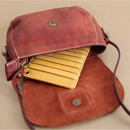 Men's Short Handmade Genuine Leather Bank Simple Card Holder