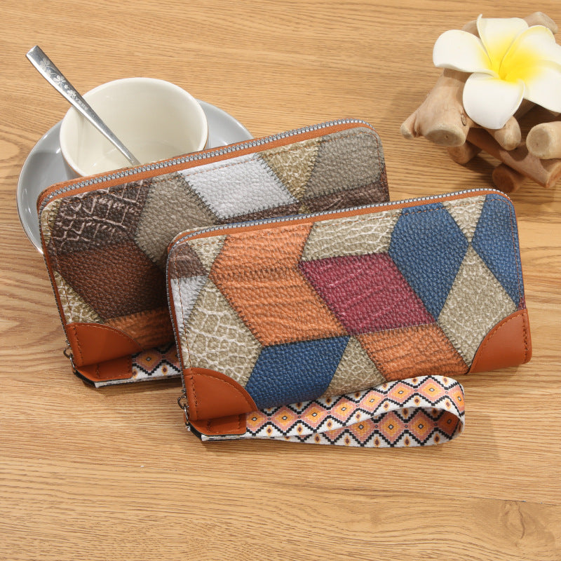 Women's Long Stitching High-grade Clutch Cute Zipper Ladies Wallet