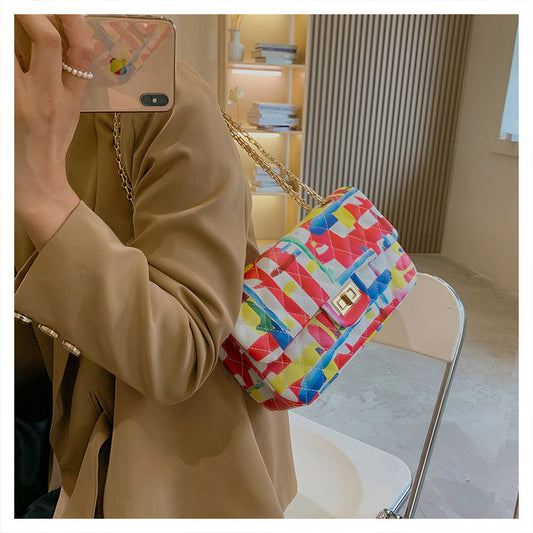 Women's Diamond Chain Iti Portable Hot Mom Crossbody Bags