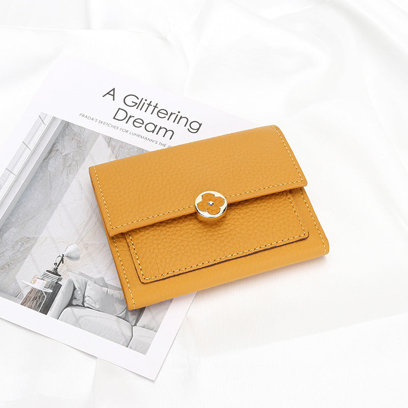 Women's Leather Short Soft Cowhide Pure Ladies Wallets