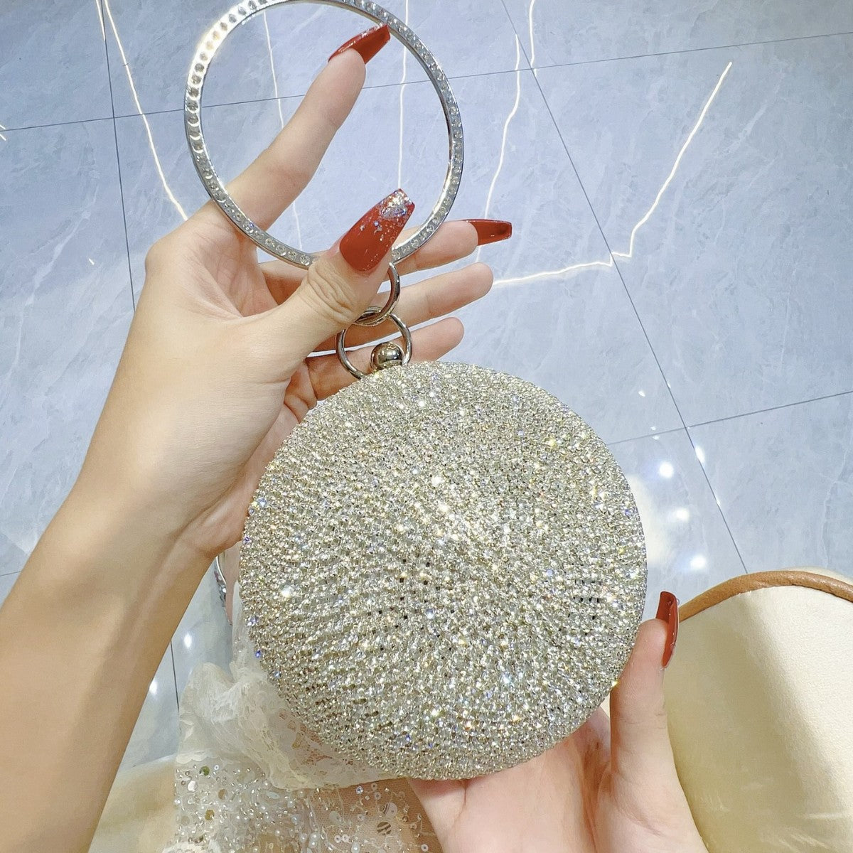 Women's Banquet Pearl Pouch Diamonds Little Fairy Handbags