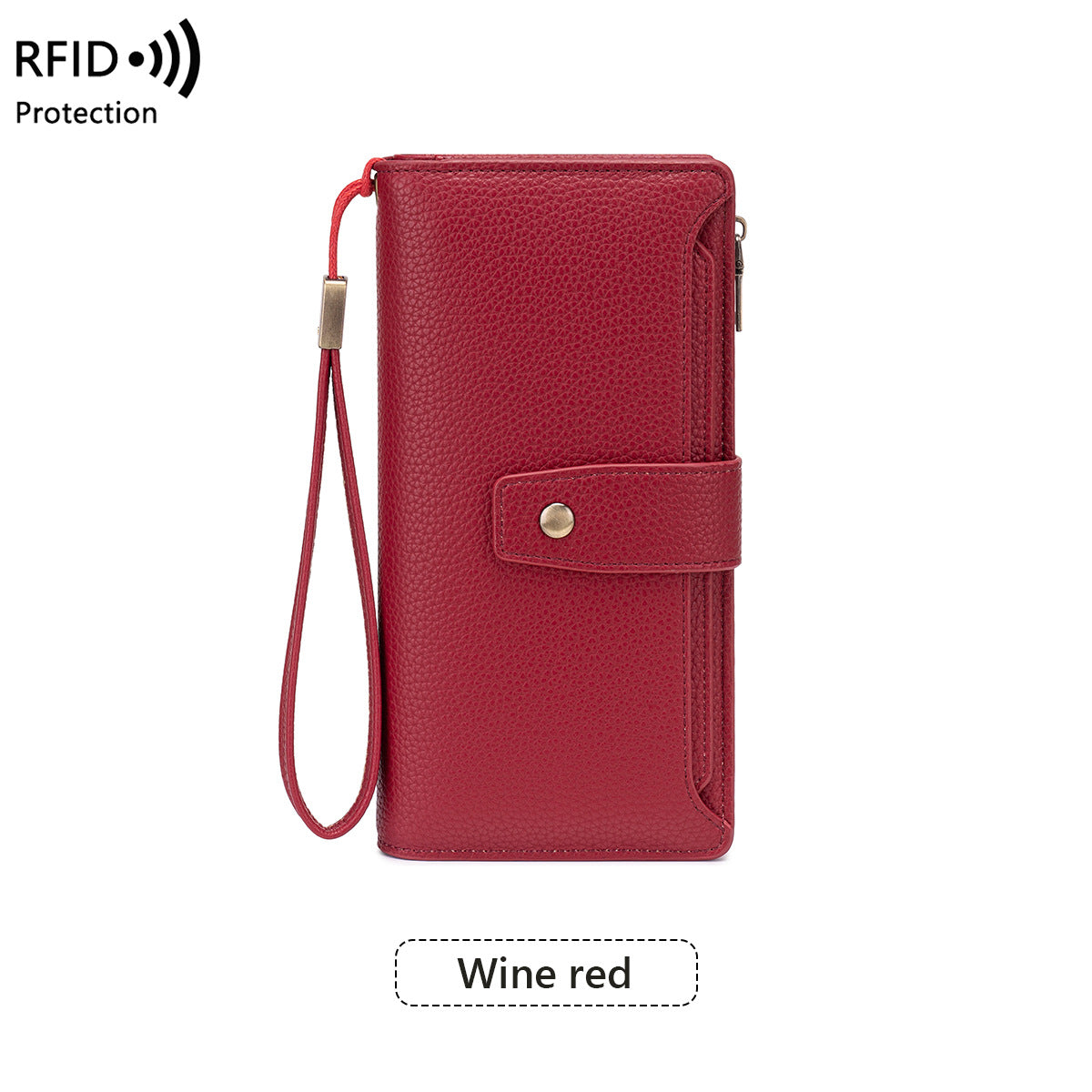 Women's Lychee Pattern Soft Leather Clutch Fashion Ladies Wallet