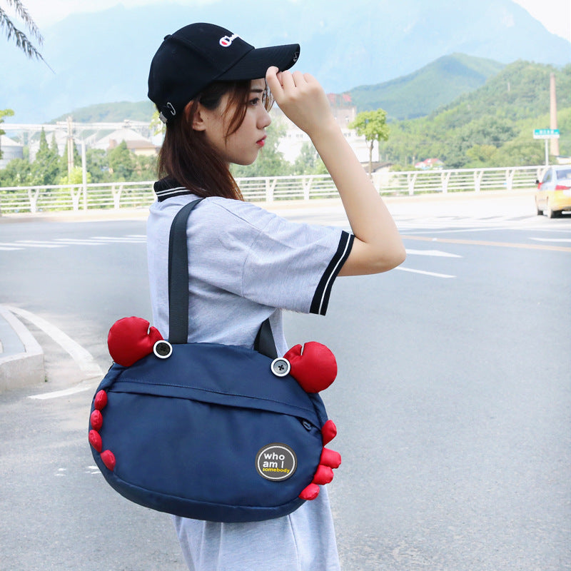 Patch Crab Female Summer Cute College Shoulder Bags