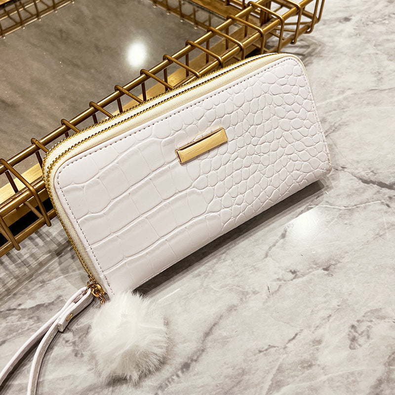 Stylish Women's Cheap Simple Crocodile Pattern Purses