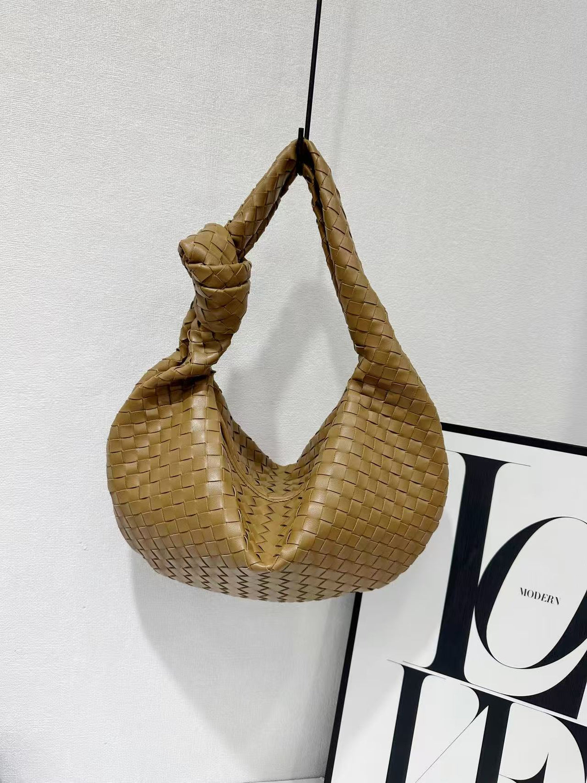 Croissant Simple Versatile Knotted Underarm Solid Color Bags