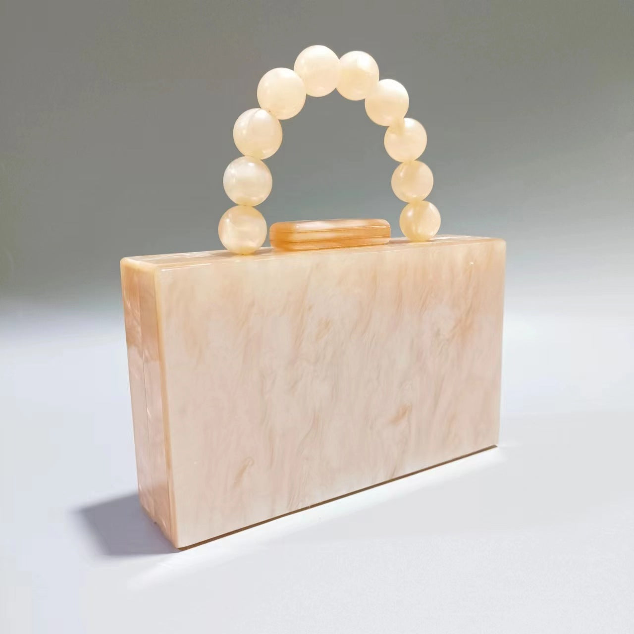 Women's Elegant Pearlescent Acrylic Beaded Wrist Hand-held Evening Bags