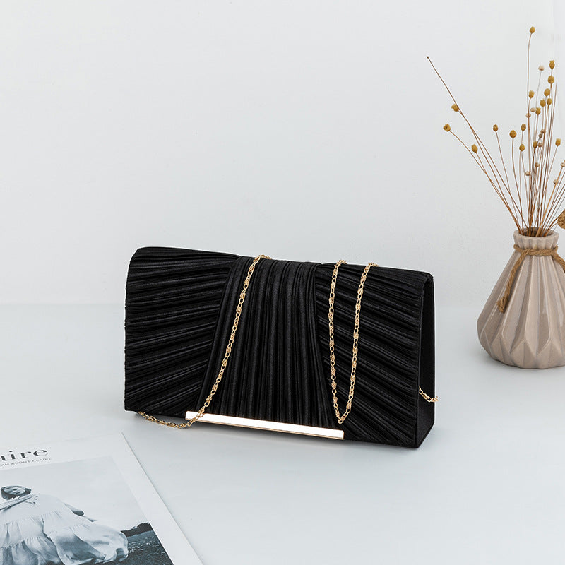Style Banquet Formal Funeral Black Clutch Evening Bags