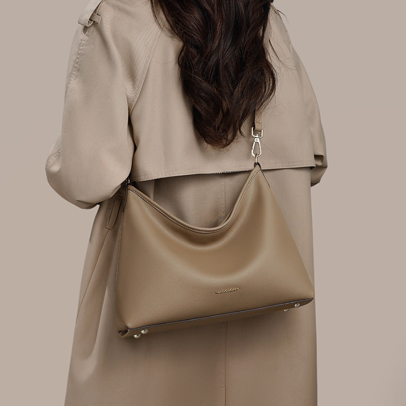 Women's Summer Genuine Leather Underarm Large Capacity Versatile Tote Bags