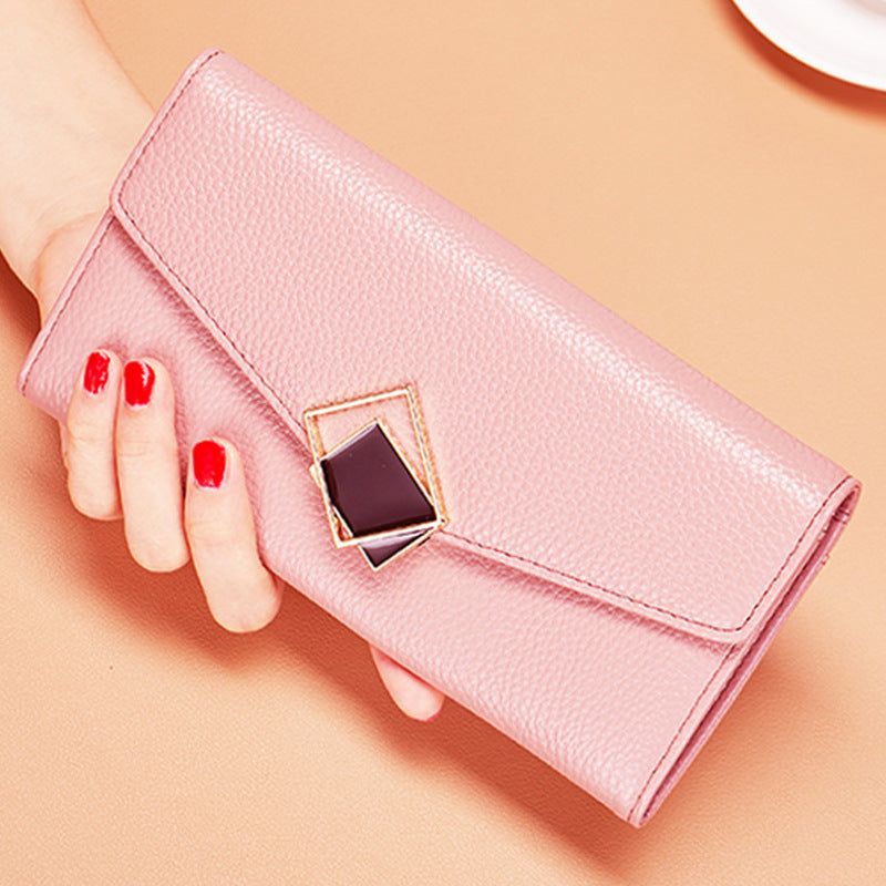 Women's Yellow Soft Clutch Large Capacity Multiple Ladies Wallet