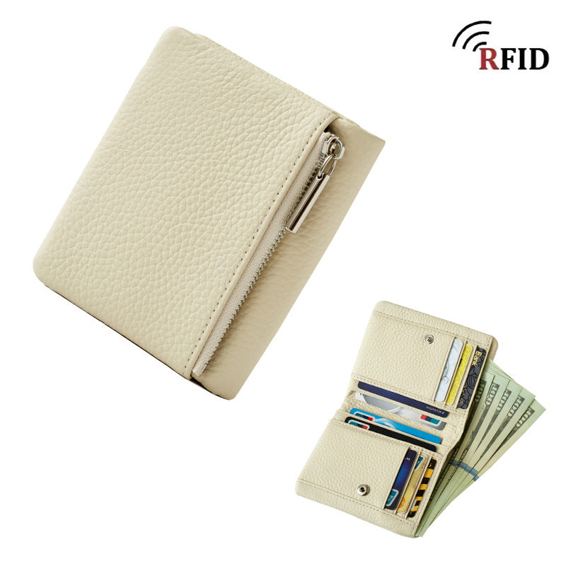 First Layer Cowhide Unisex Thin Section Ladies Wallet