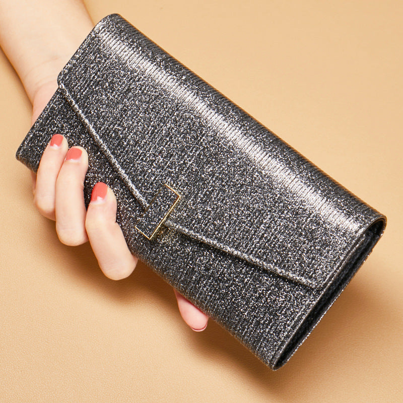 Women's Long Genuine Leather Design Fashion Elegant Ladies Wallets