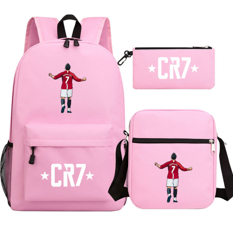 Women's & Men's & Football Star Junior Three-piece Suit Backpacks