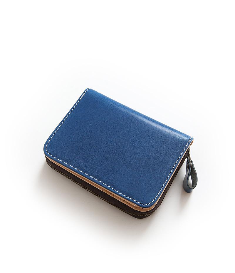 Men's Cowhide Short Genuine Vertical Zipper Green Purses