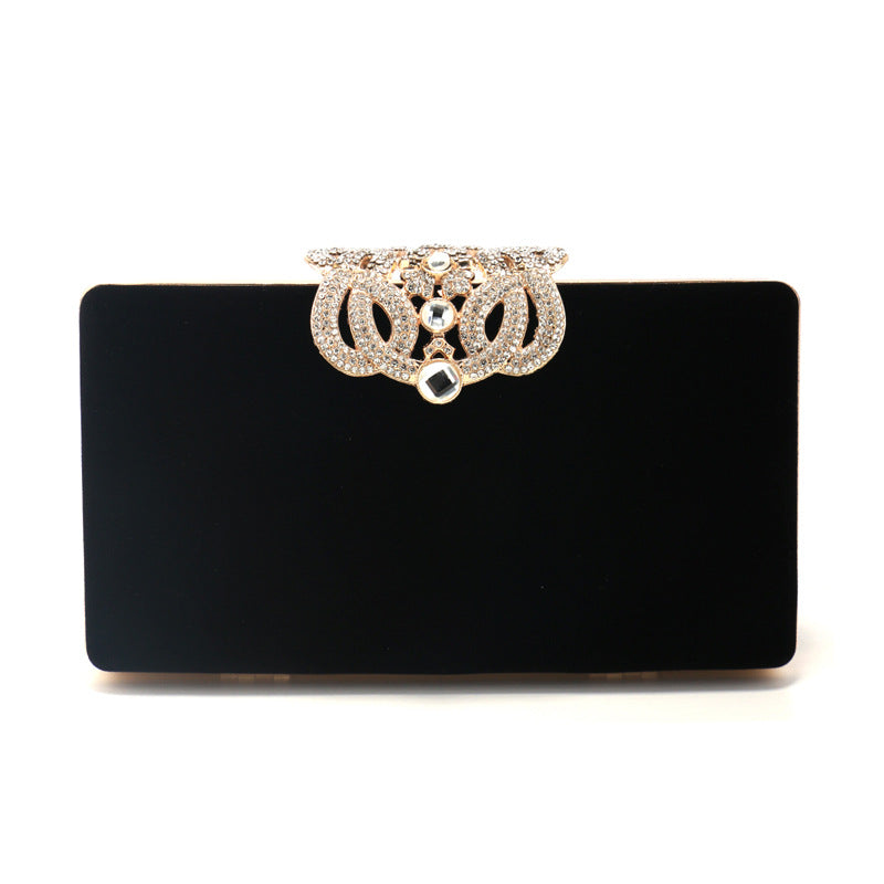 Women's Diamond Inlaid Crown Dinner Banquet Clutch Evening Bags