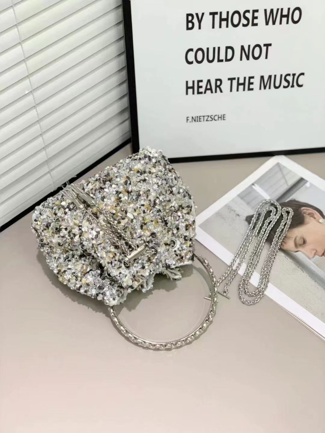 Women's Campus College Popular Tassel Rhinestone Full Shoulder Bags