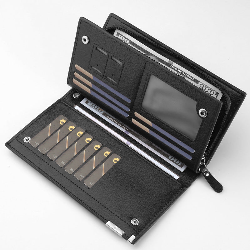 Men's Long Zipper Multiple Slots Light Luxury Men's Wallet