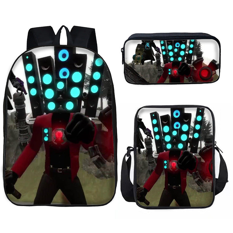 Toilet Primary Secondary Monitor Three-piece Set Elementary School Students' Schoolbags