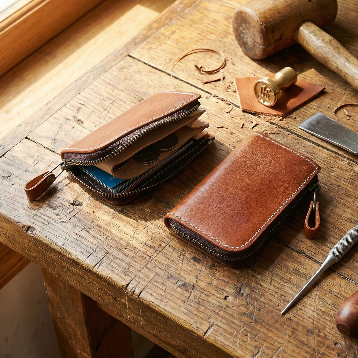 Men's Handmade Retro Italy Leather First Layer Short Cowhide Men's Wallet