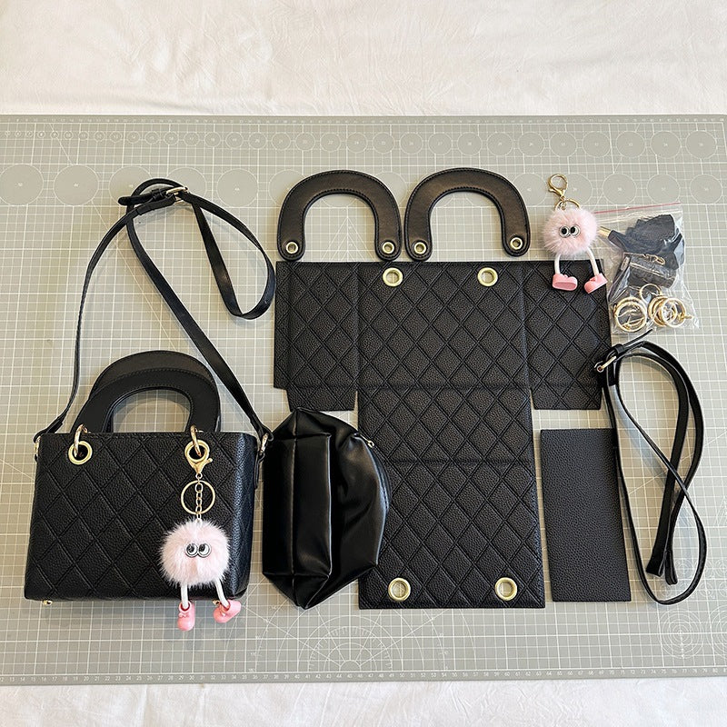 Hand-woven Material Diana Large Capacity Combination Women's Shoulder Bag