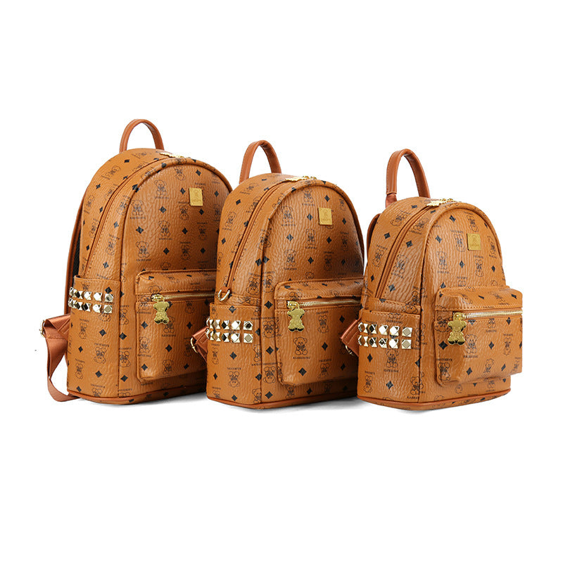 Women's Bear Fashion Printing Large Capacity For Backpacks