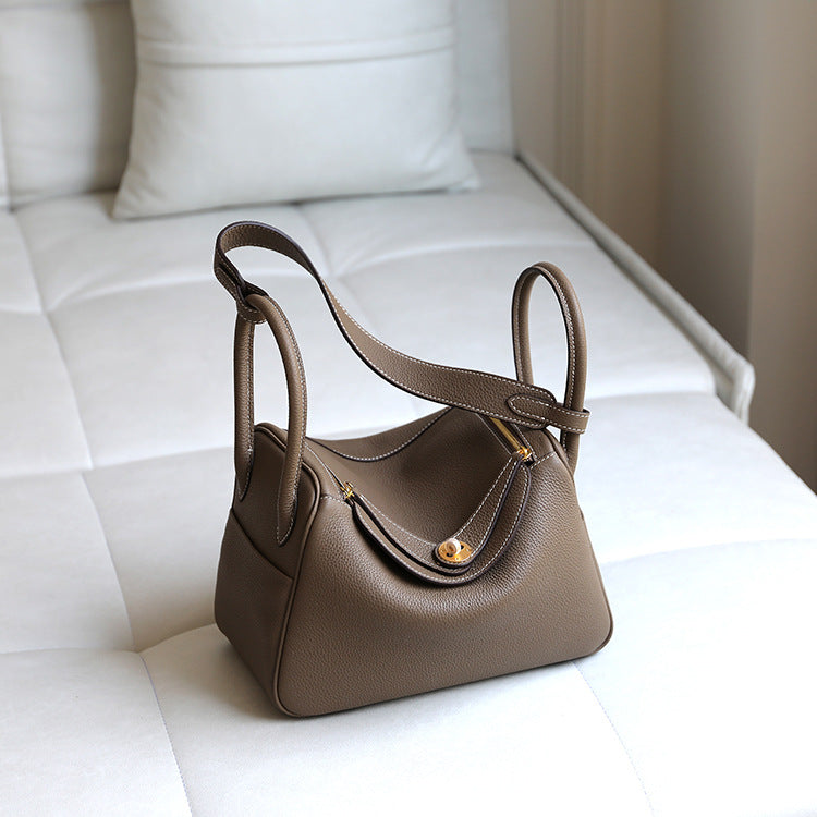 Lindy Genuine Cattlehide Leather Surface High Hand Crossbody Bags