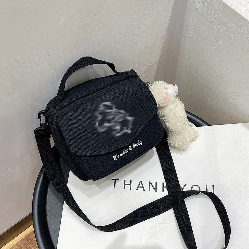 Cute Mori Secondary Cartoon Canvas Niche Bags