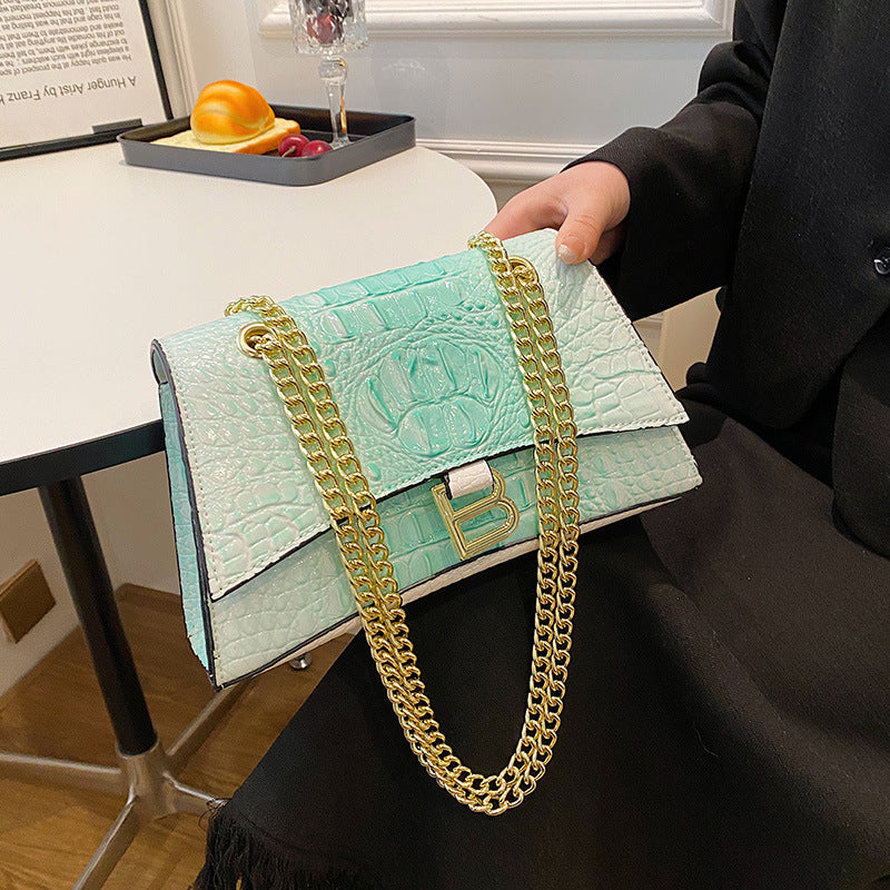 Women's Chain Retro Crocodile Pattern Trendy Bags