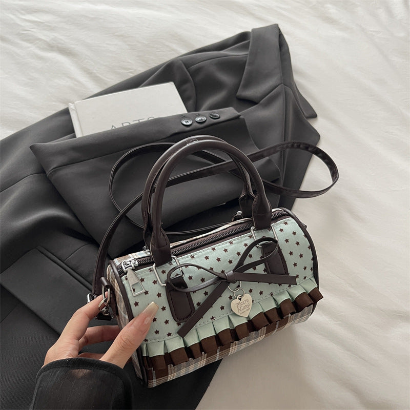 Women's Trendy Lace Fashion Polka-dotted Western Style Portable Underarm Women's Shoulder Bag