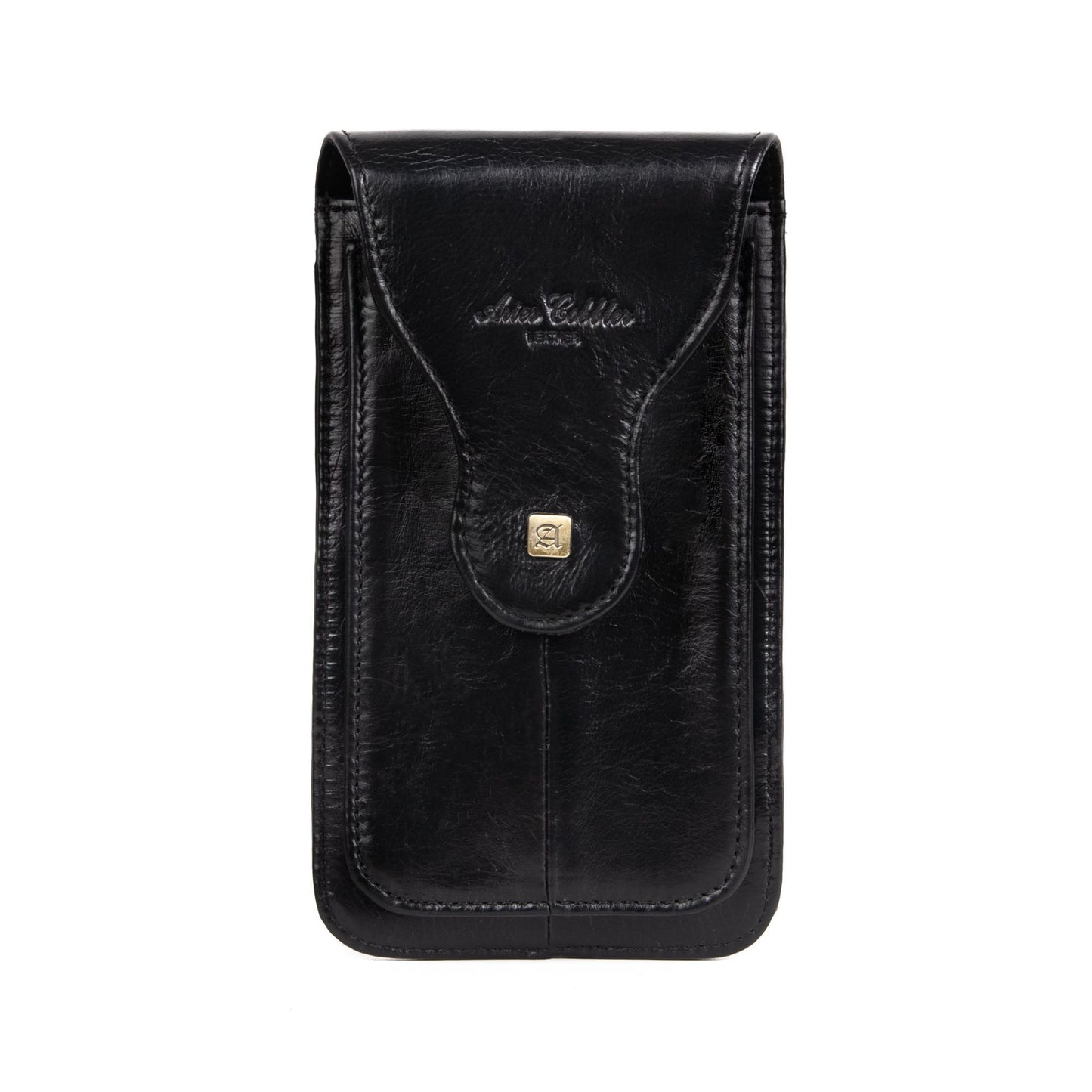 Men's Thin Leather Mobile Hanging First Layer Phone Bags