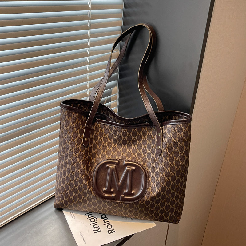 Large Capacity Commuting Fashion Printed Letter College Class Simple Bags