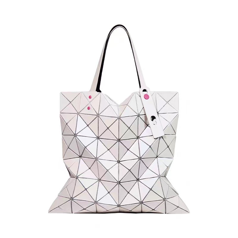 Women's Fashion Simple Rhombus Geometric Trend Stitching Shoulder Bags