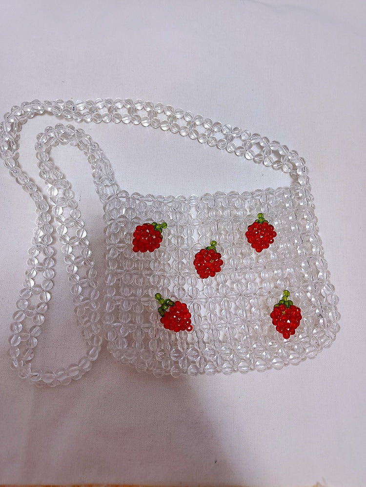 Beaded Beads Pearl Orange Juice Fairy Handmade Handbags