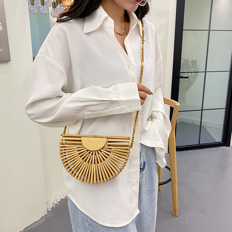 Women's Fashion Fresh Straw Hollow For Shoulder Bags