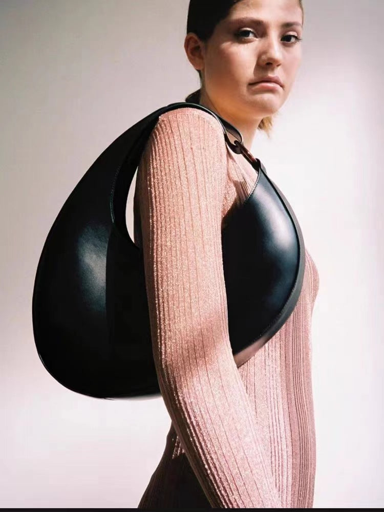 Italy Design Trendy Personalized Crescent-shaped Large Shoulder Bags